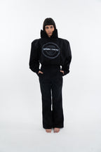 AKRAZA STRUCTURED SHOULDER VELVET TOP