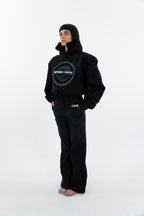 AKRAZA STRUCTURED SHOULDER VELVET BOTTOM