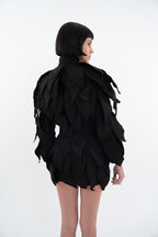 AKRAZA STRUCTURED FOLIAGE TOP WITH BELT